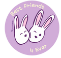 Best Friends Bunny Sticker