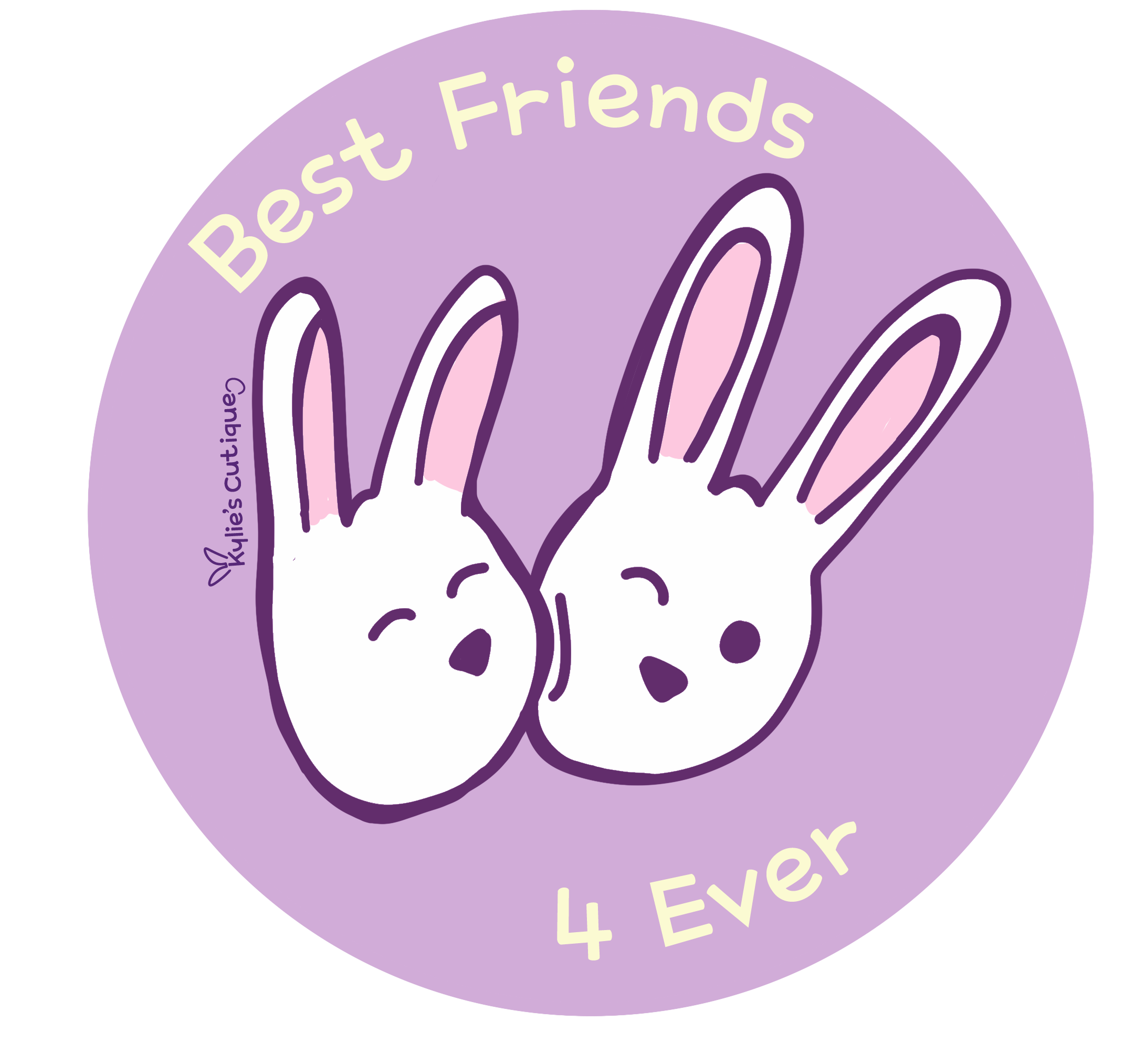 Best Friends Bunny Sticker