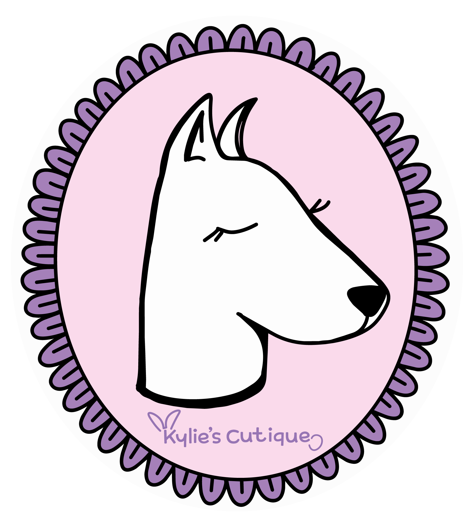 Cute White Dog Sticker